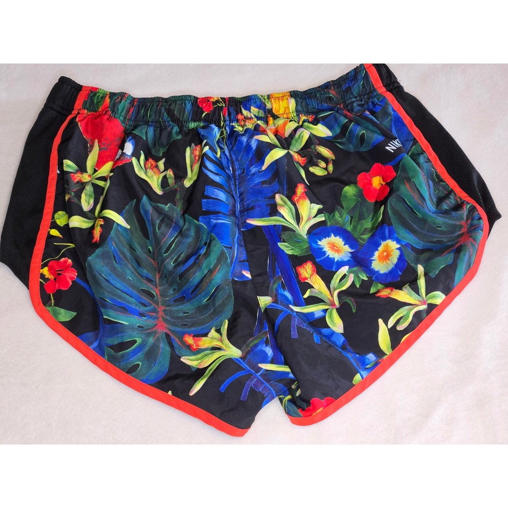 Nike Dri-FIT Running Shorts Bundle Womens Large Tropical Floral Leopard 2 Pairs - Picture 6 of 10